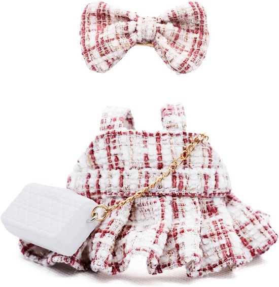 Complete Set Poppenkleding (17 cm) - Handgemaakte 3-Delige Mode Voor Poppen Inclusief Tasje van Merkloos