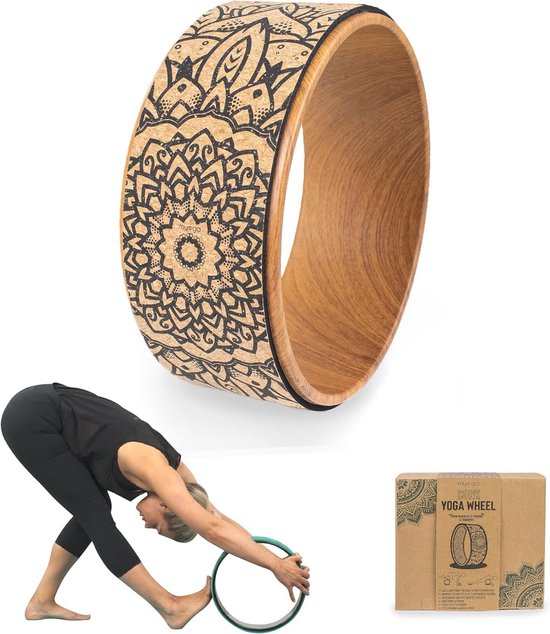 Cork Yoga Wiel - Beige - M van Pure Yoga.