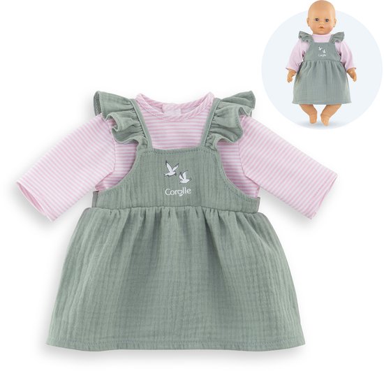 Corolle poppenjurk Mon Grand Poupon 42cm - babypop kleding set. van Merkloos