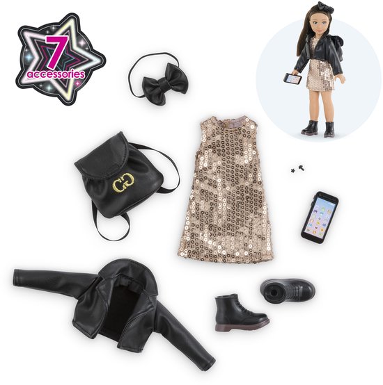 Corolle poppenkleertjes party set - feestoutfit voor Corolle Girls poppen. van Merkloos