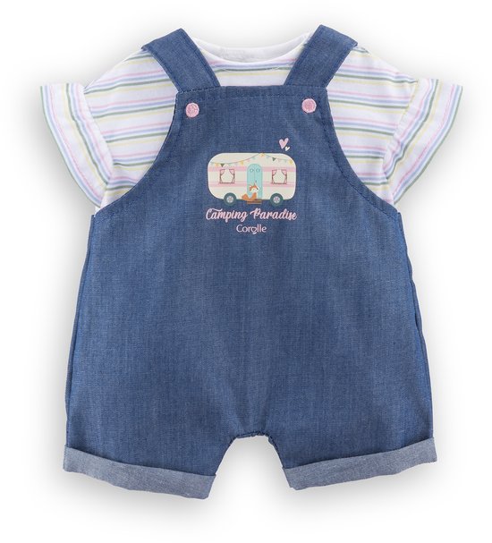 Corolle poppenoutfit jeans overall met T-shirt voor 36cm poppen. van Merkloos