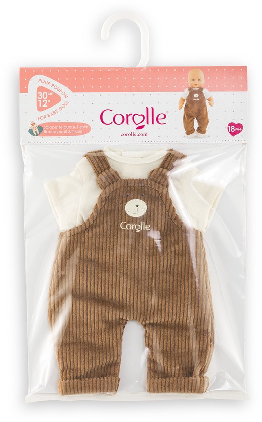 Corolle poppenoutfit overall en T-shirt Kleine Ontdekker 30cm poppenkleding. van Merkloos