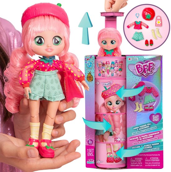 Cry Babies BFF - Modepop ELLA Tiener + accessoires, ORIGINELE pop GROOT 20 cm van Merkloos