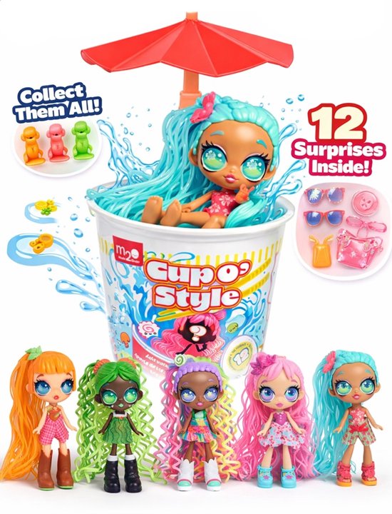 Cup O'Style verzamelpop met accessoires - 1 willekeurige pop - 10 delige set - 11 cm groot - Verzamelen van Merkloos