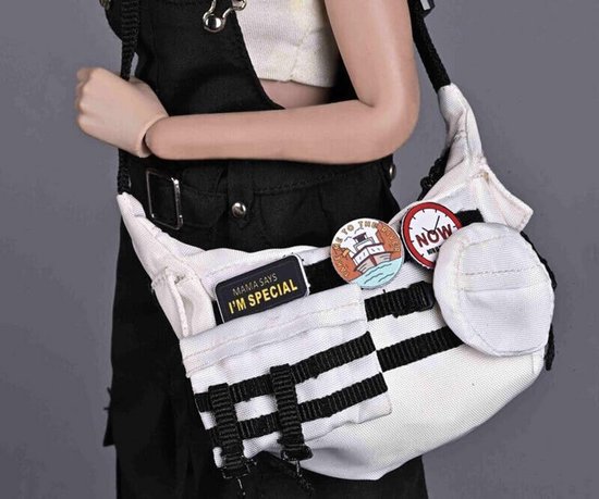 Dames Kleding Set 1/6 Schaal Model Poppen - Stijlvol Wit Jumpsuit en Vest van Merkloos