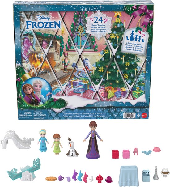 Disney Frozen Adventskalender - Met 24 dagen verrassingen - Waaronder kleine poppen van de jonge Anna en Elsa van Disney Frozen
