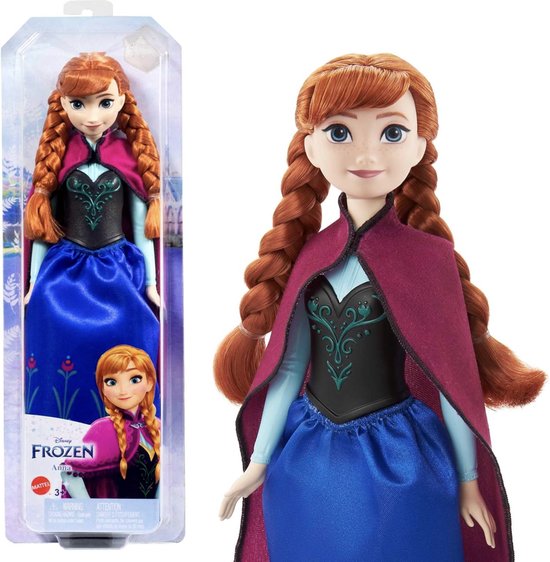 Disney Frozen Anna Pop - Inclusief Afneembare Cape en Rok - Disney Prinses Speelgoed van Merkloos