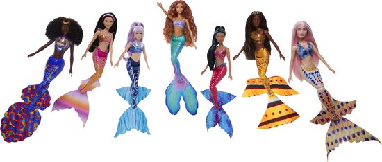Disney Princess De Kleine Zeemeermin Ariël en Zussen - 7 Poppen van Disney