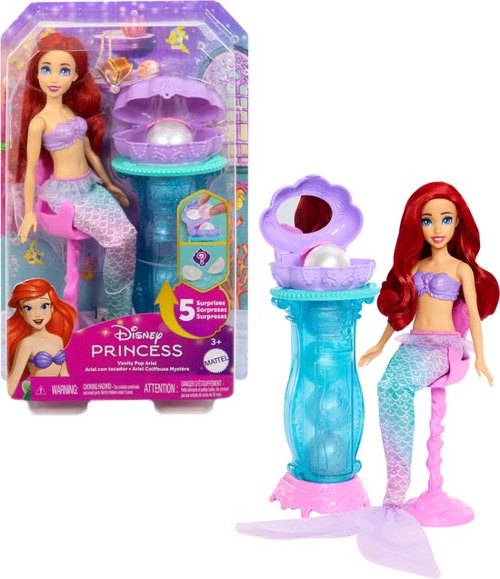 Disney Princess Disney Prinses Kaptafel van Ariel, pop en accessoire van Disney
