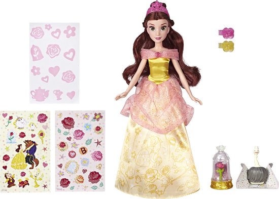 Disney Princess Glitter Style Belle Pop + Accessoires van Merkloos