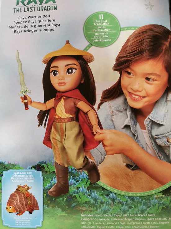 Disney -- Raya and the last dragon - pop 38 cm + accessoires van Mattel