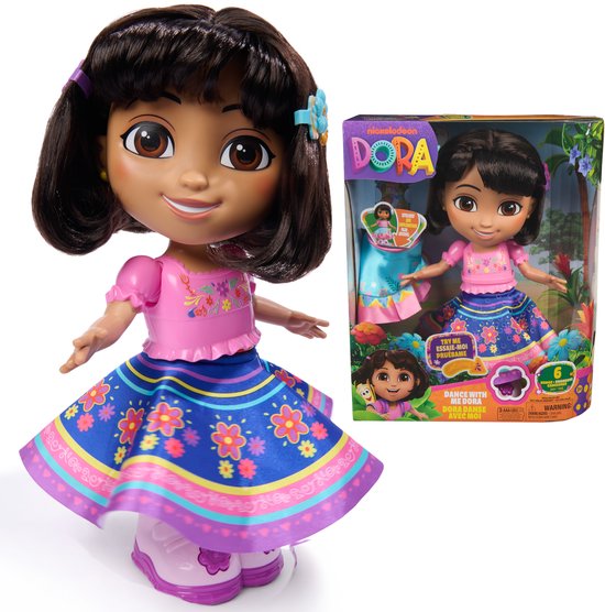 Dora - Dansen met Dora, interactieve dansende pop met 2 rokken, tweetalige zinnen en muziek van Merkloos