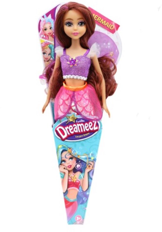 Dreameez Zeemeermin Pop (barbie) Donker Haar van Merkloos