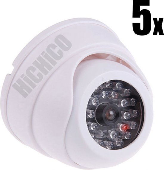 Dummy beveiligingscamera – Dummy camera – Nep camera - Nep Security Cam met rood knipperend led indicator HiCHiCO® 5STUKS van HiCHiCO®