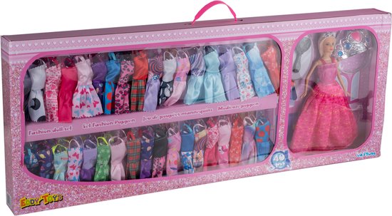 Eddy Toys Poppenkleding - Set van 40 - Modepop 30 cm van Merkloos