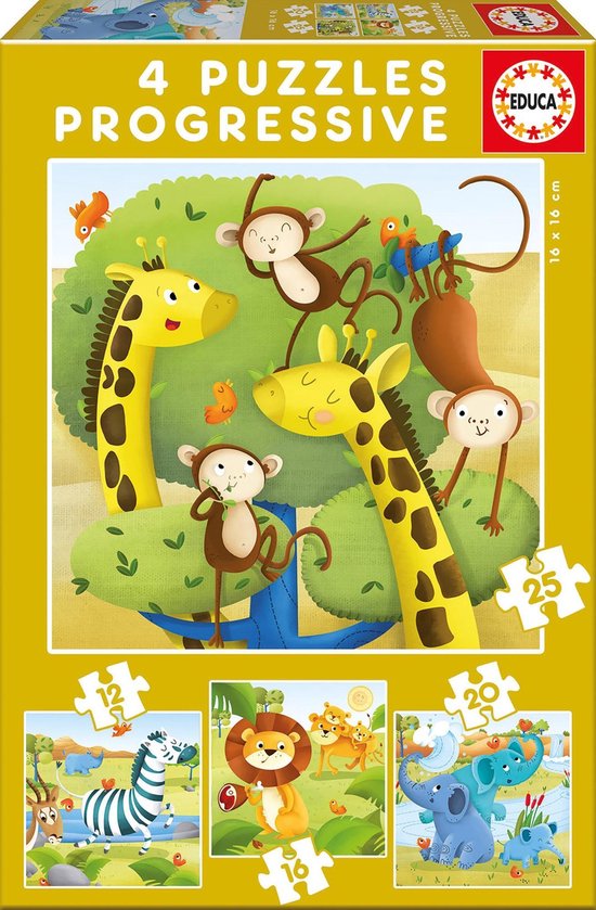Educa puzzel - 4 progressieve puzzels van Educa