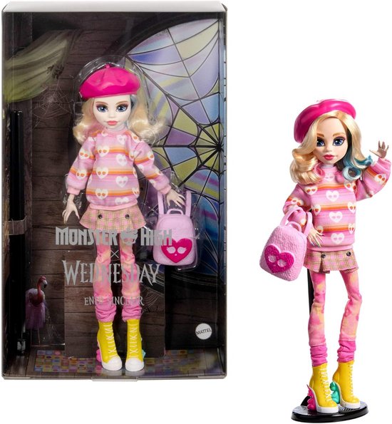 Fashionable Wednesday Doll with Accessories - Enid Sinclair Collectible in Pink