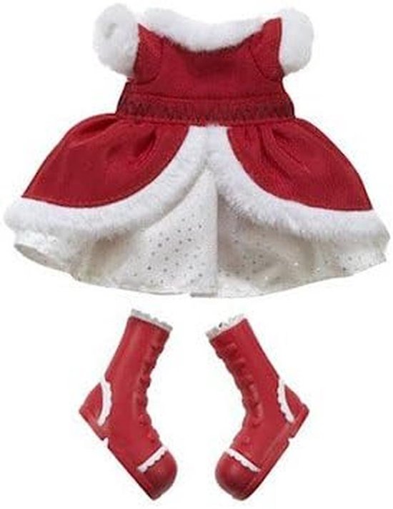 Feestelijke Kerstjurk Outfit voor Poppen - Mooie Feestkleding van Merkloos