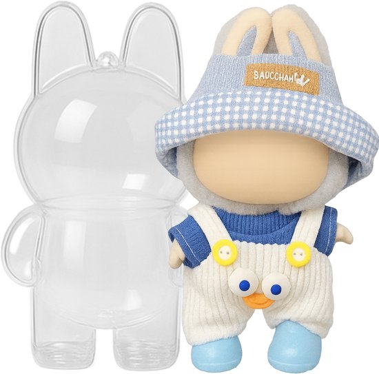 Fits4Kids® Labubu Kleding & Beschermhoes (17 Cm) – Geschikt Voor Labubu Pop Mart – Outfit + TPU Hoes (Pop Niet Inbegrepen)