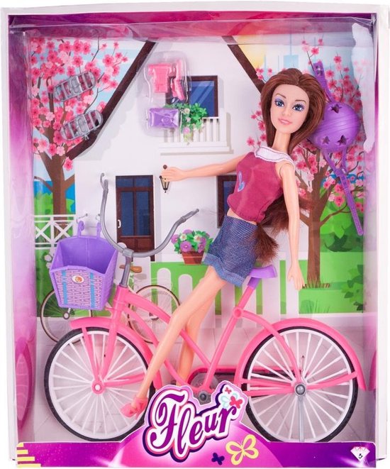 Fleur Pop met Fiets + Accessoires van Our Generation