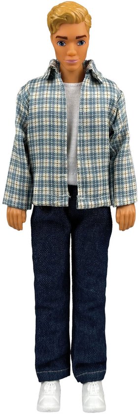 Geruit Overhemd met Jeans voor Modepoppen - 29cm