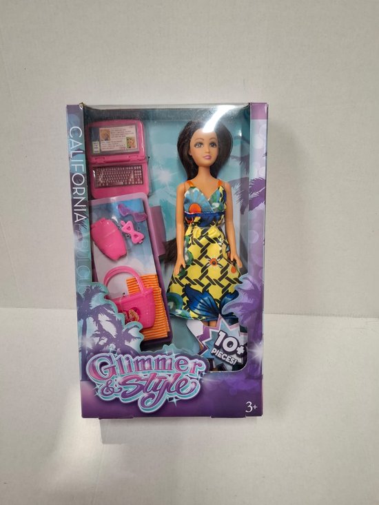 Glimmer & Style California pop 29 cm van Poppenwagen.