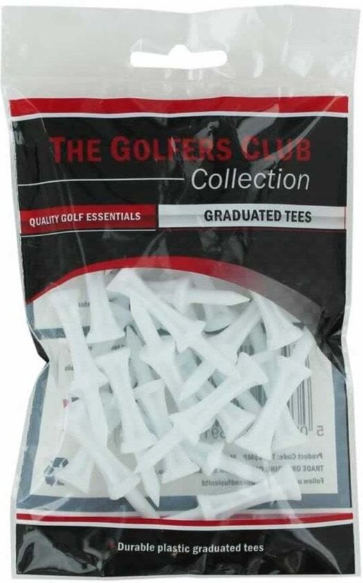 Golfers Club stap hoogte tees, Step Height Tees - wit. 31 mm van Golfers Club