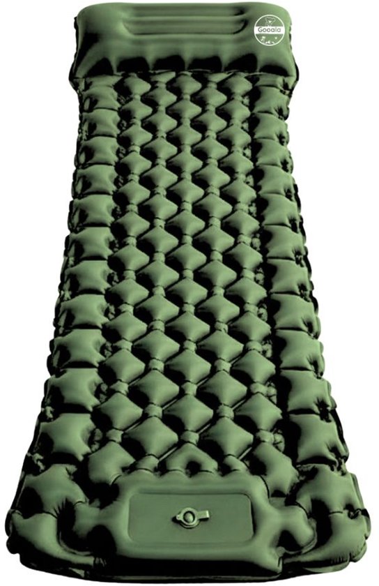 Gooala Xplore Slaapmat - Zelfopblazend met ingebouwde Pomp - Luchtbed - Groen van Gooala