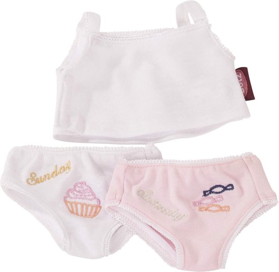Götz Boutique, ondergoed "Weekend", babypoppen 30-33 cm / staanpoppen 45-50 (Inhoud: 3 stuks)