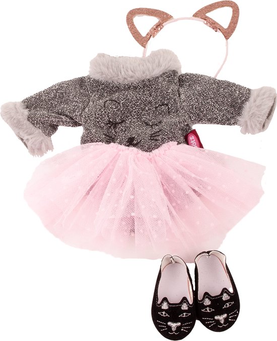 Götz poppenkleding kledingset combi cat voor pop van 45-50cm van Merkloos