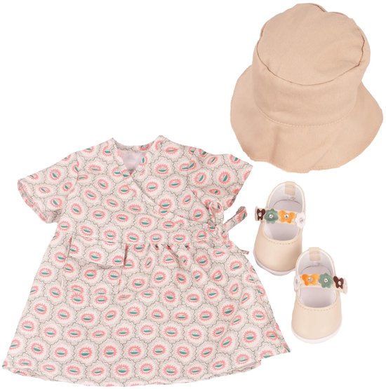 Götz Poppenkleding Kledingset Happy Flower 46 - 50 cm van Merkloos