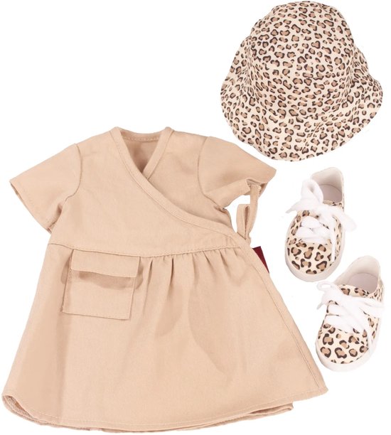 Götz Poppenkleding Kledingset Luipaard 46 - 50 cm van Götz