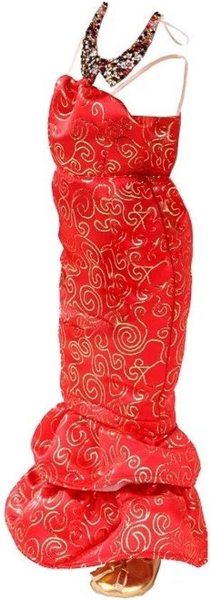 Götz poppenkleding Rode Baljurk 46-50 cm van Götz