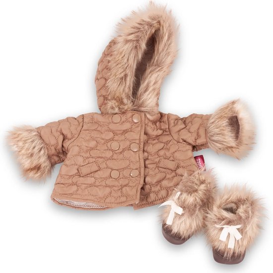 Götz Poppenkleding Winterjas 36 cm van Merkloos