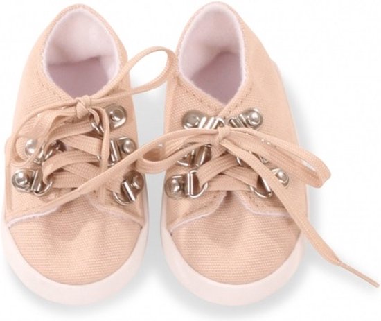 Götz poppenschoenen beige canvas voor modepop van 36cm (XM) van Götz