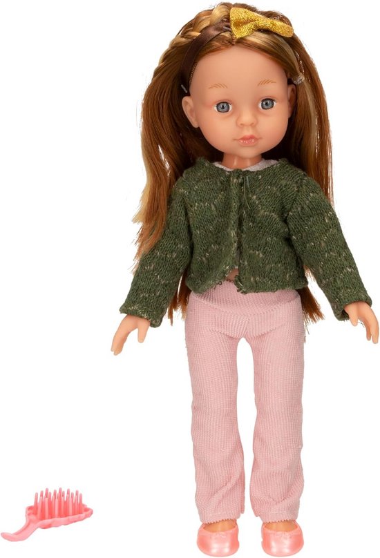 Grote Realistische Pop met Scharnieren 32 cm - Inclusief Kam en Kleding - Speelgoed voor Jongens en Meisjes vanaf 3 Jaar van Merkloos