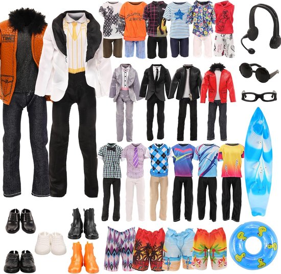 Grote Set Kleding Accessoires voor Poppen (30.5 cm Jongenspoppen) van Merkloos