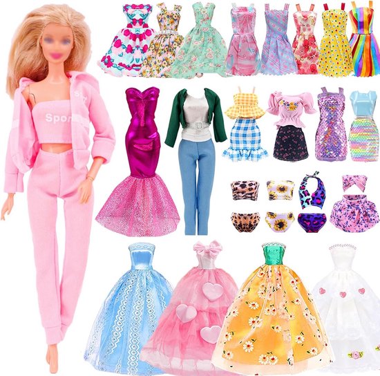 Grote Set Poppenkleding Accessoires 22 Delen voor 30 cm Poppen