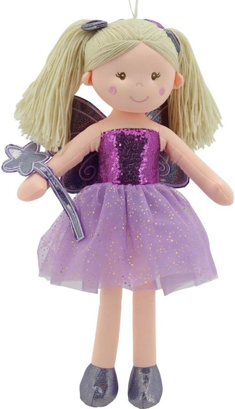 Grote Stoffen Fee Pop 60 cm Lila Pluche Speelgoed