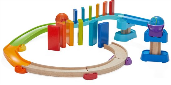 Haba Knikkerbaan Kullerbü - Ronde Domino Junior Hout 33-delig van Haba