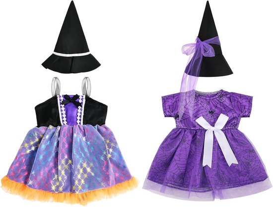Halloween Kostuum Set voor 45 cm Poppen - Jurk en Hoed Voor Poppenkleding