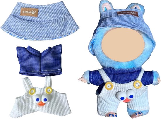 Handgemaakte Poppenkleding Set voor Poppen 15-17 cm | Accessoires: Trui, Hoed en Tas van Merkloos