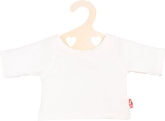 Heless Poppen T-Shirt Wit op Kledinghanger, maat 28-35 cm van Merkloos