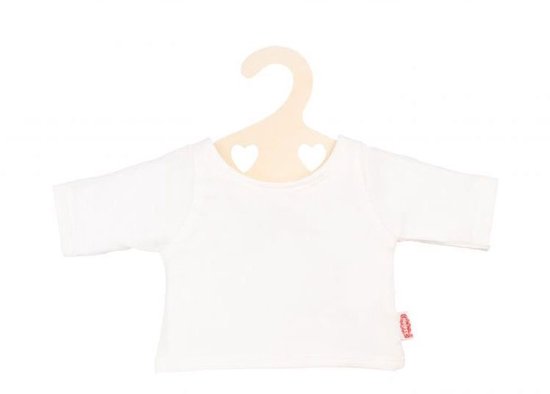 Heless poppen T-shirt wit - poppenkleding 35-45 cm op hanger.