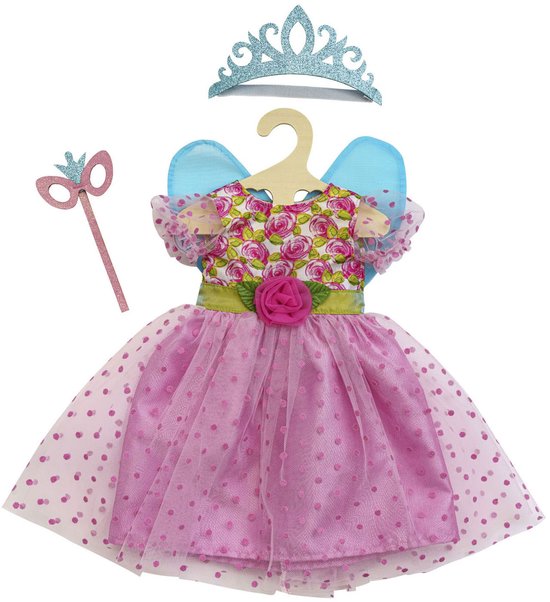 Heless poppenjurk prinses Lillifee met vleugels, kroon en masker 35-45cm.