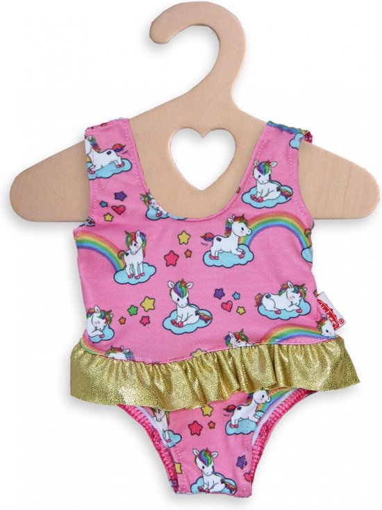 Heless Poppenkleding Eenhoorn Badpak Roze 28-35 Cm