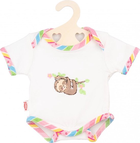 Heless Poppenkleding Romper Luiaard 28-35 Cm Wit van Heless
