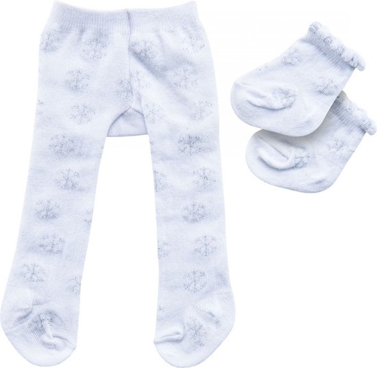 Heless Poppenmaillot En Sokken Polyester Wit/zilver 35-45 Cm van Heless