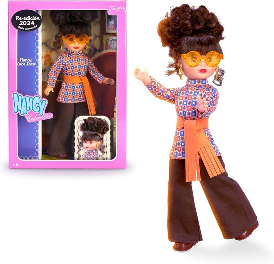 Hippie Pop '73 Collectie Editie - Vintage Stijl Pop met Wijde Pijpen en Bedrukte Top van Merkloos