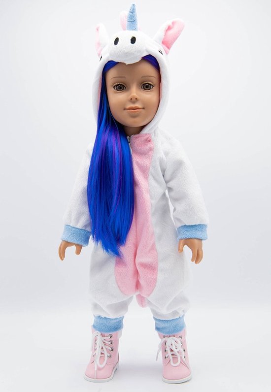 I'm A Girly Poppen Kostuum Eenhoorn Roze van I'm A Girly